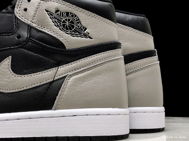 Rep Jordan Black 1 Shadow Air 555088-013 High Retro Grey OG 0709